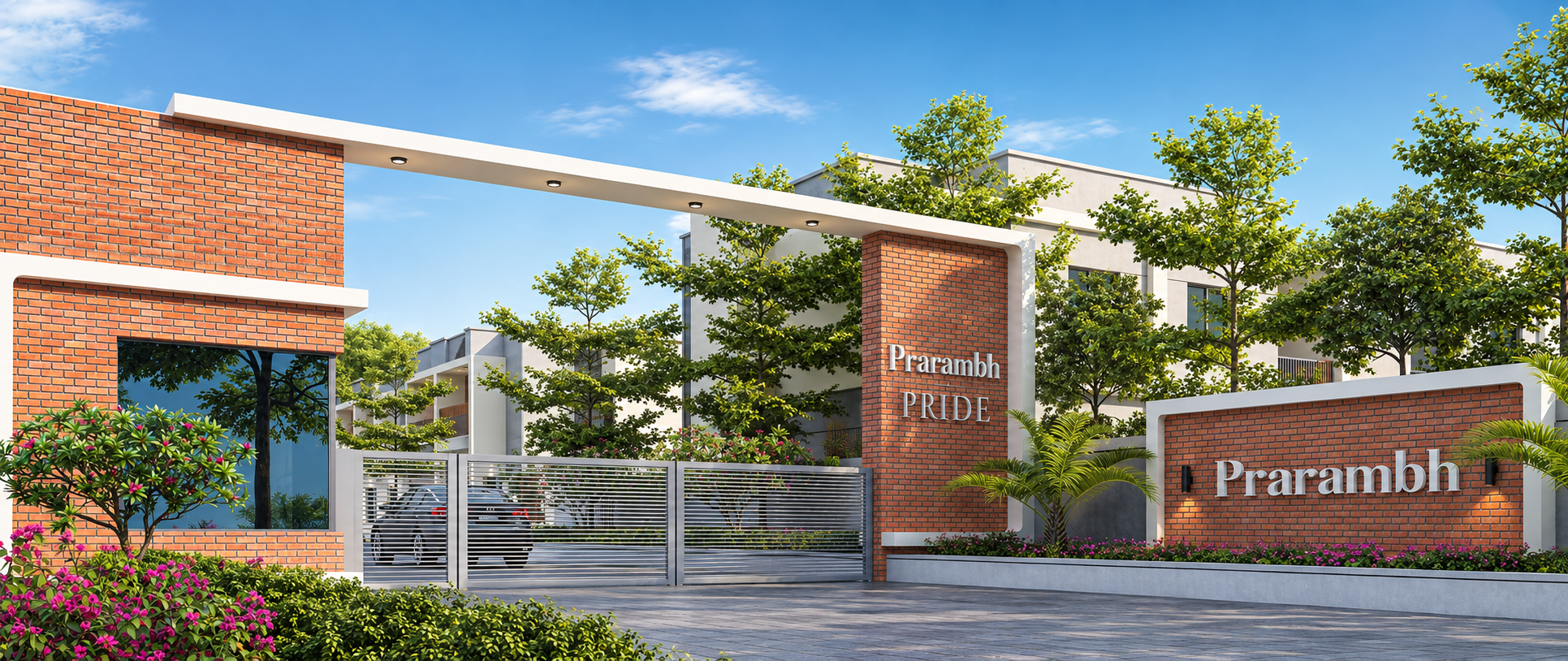 Architectural blueprint transforming into Prarambh Pride